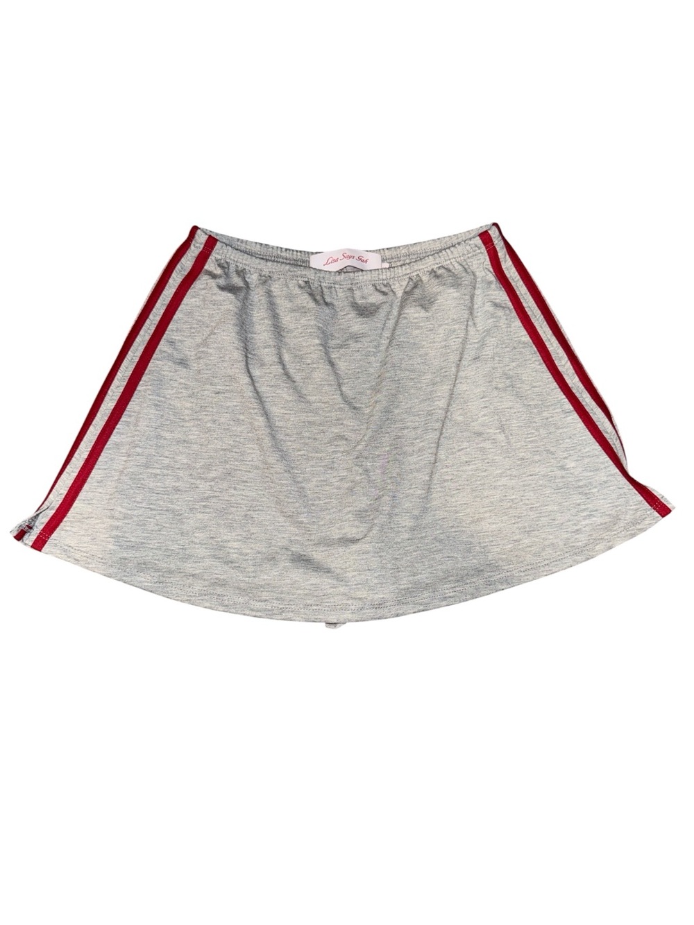 Lisa says Gah Darcy Gray Skort with Red Side Stripes Size XS NWOT